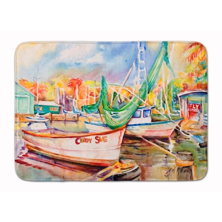 Carolines Treasures Sailboat Cindy Sue Machine Washable Memory Foam Mat JMK1041RUG